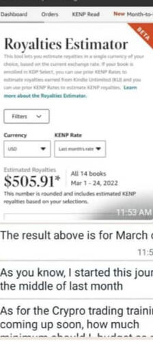 Over $500 is in the bag